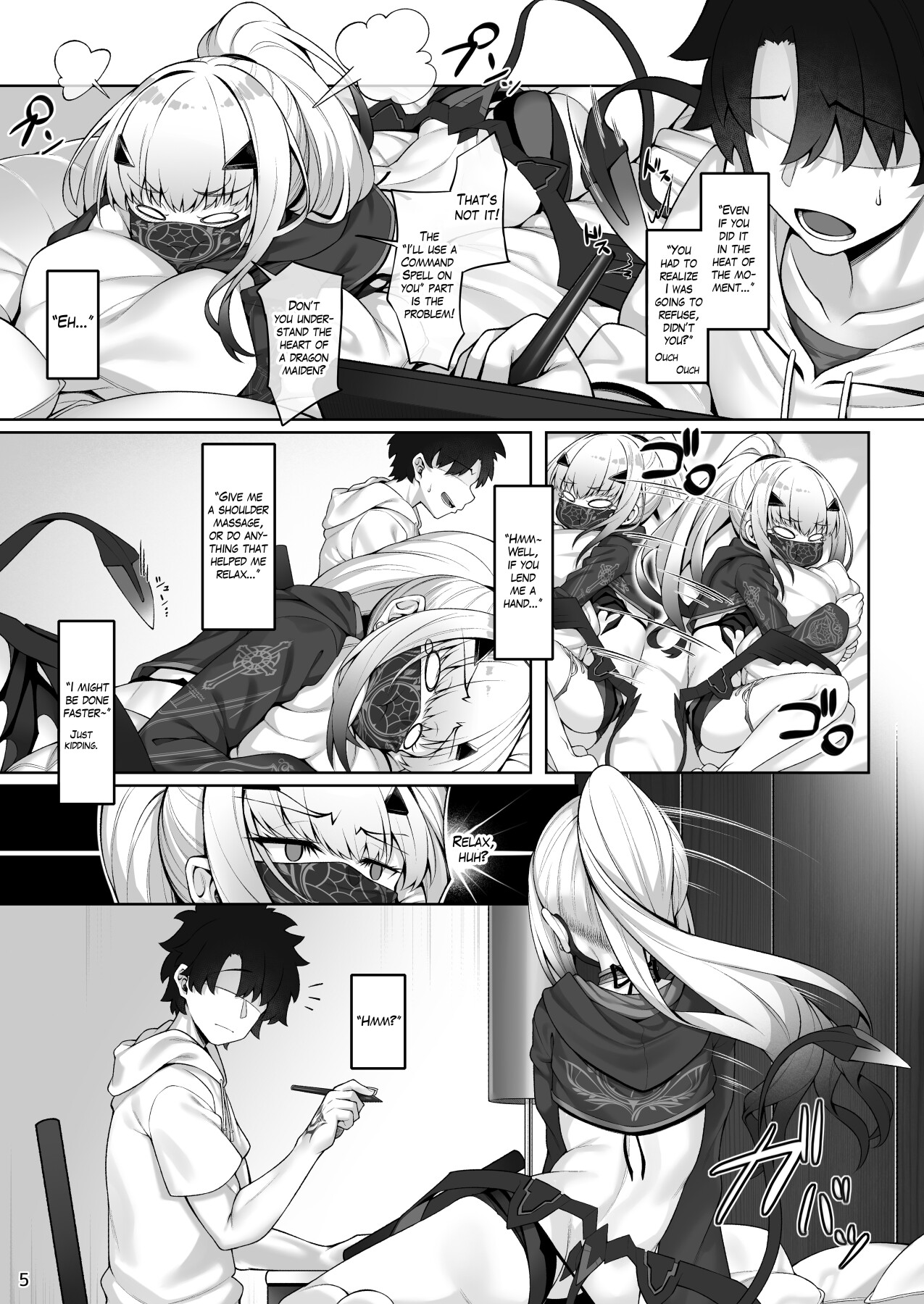 Hentai Manga Comic-Doing all kinds of lewd things with Melusine in her swimsuit-Read-5